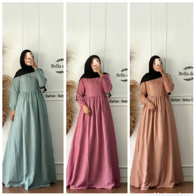 Gamis Bella Dress ORI fajar/fino