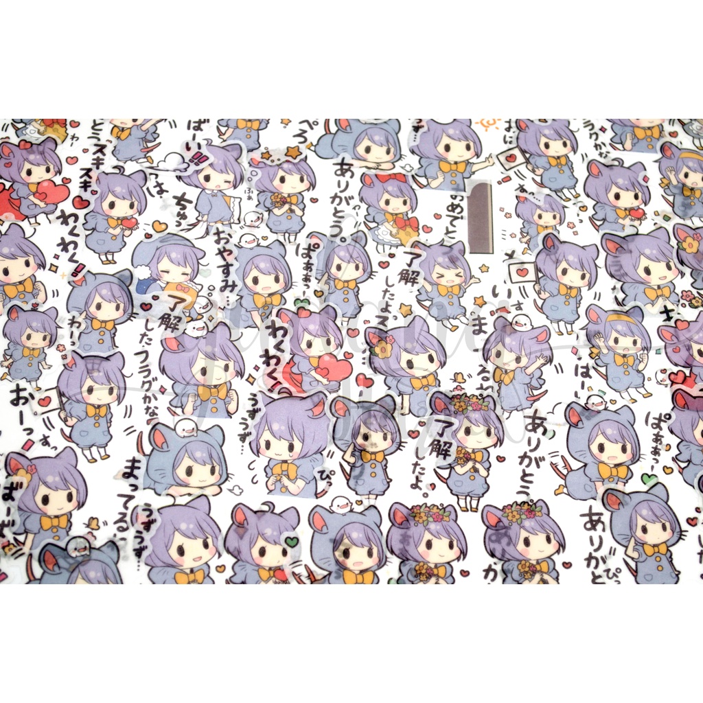 Stiker Cat Pajamas Girl Sticker Gadis Memakai Kostum Kucing DIY Scrapbook GH 303106