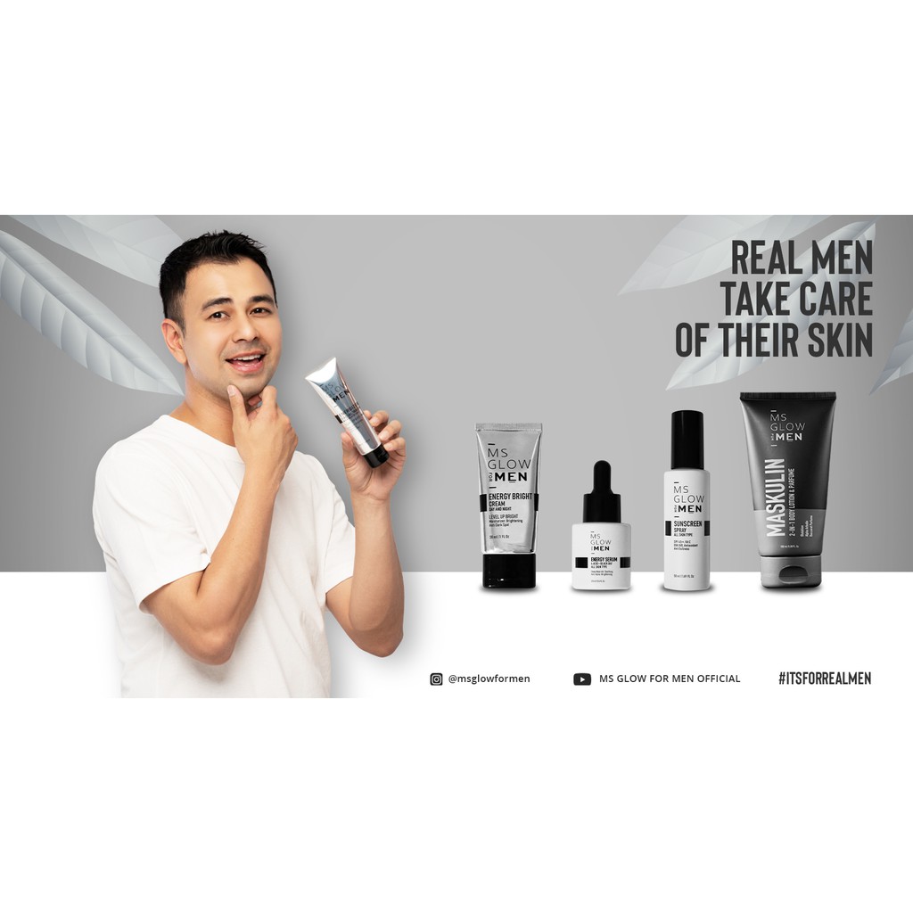 MS GLOW FOR MEN Skincare Pria Paket Perawatan Wajah Original MS GLOW BPOM