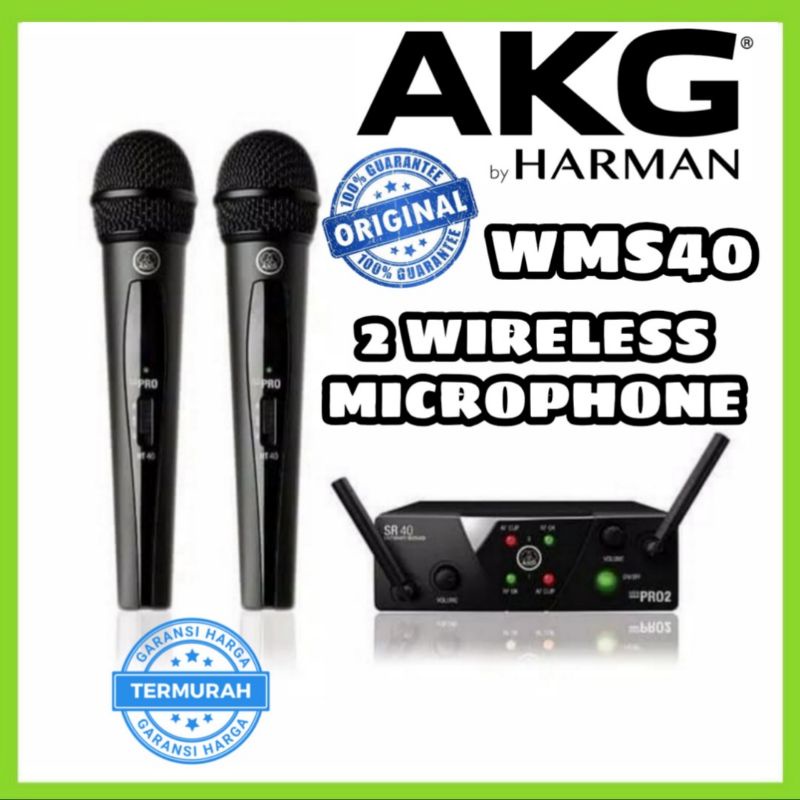 Mic Wireless AKG WMS 40 Mini Dual Microphone Handheld Original