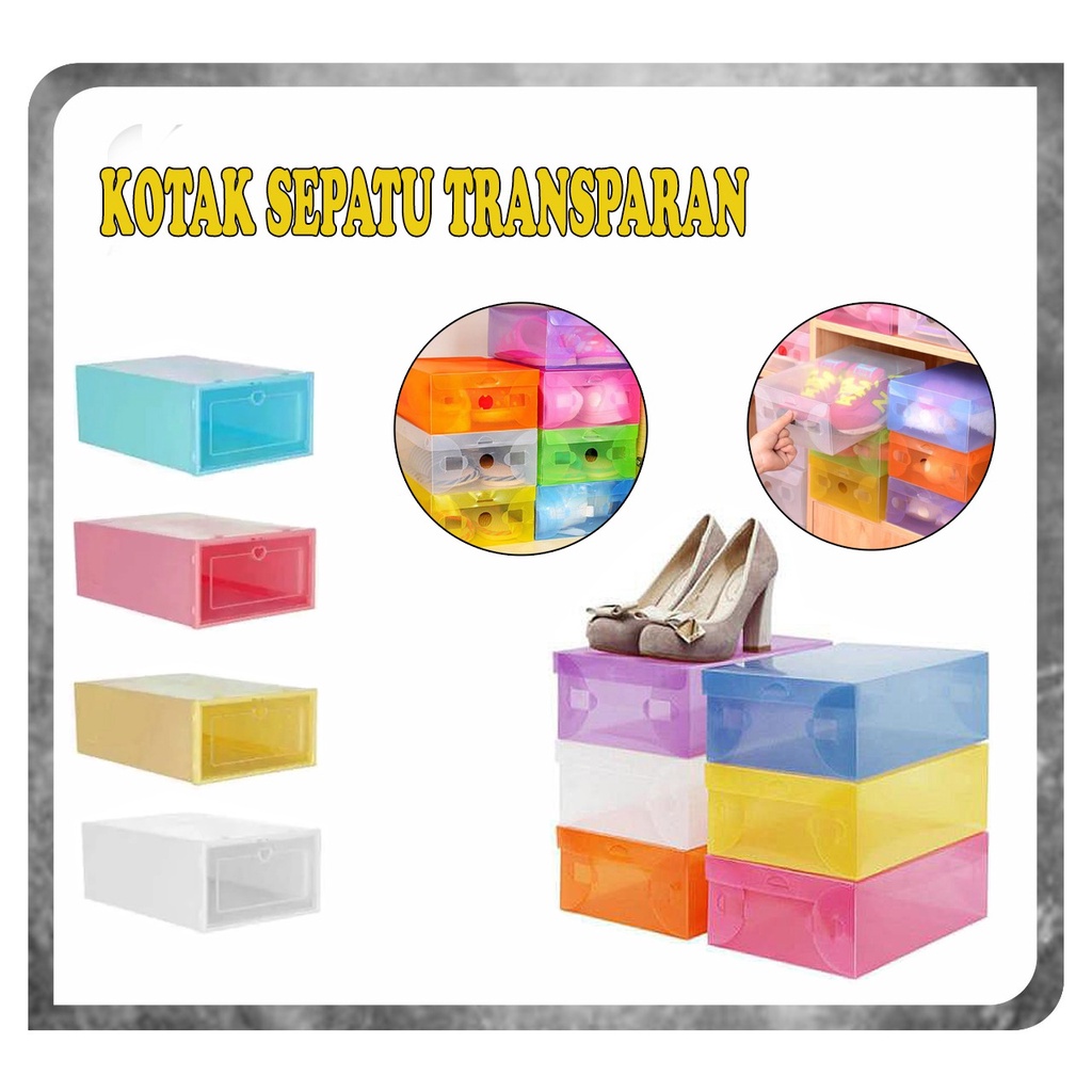 Kotak Penyimpanan Sepatu Transparan Serbaguna