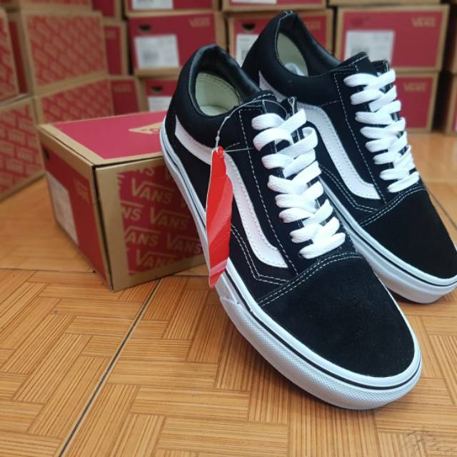 Sepatu VANS Old Skool - Black White - PREMIUM