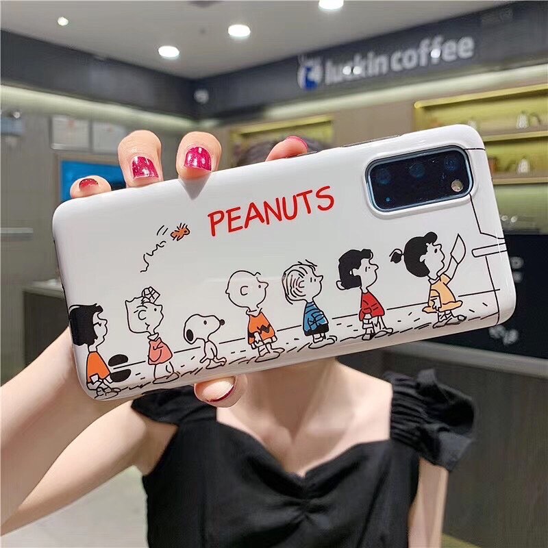 Snoopy Peanuts Case Samsung S20 S10 S9 S8 S20+ S10+ S9+ Note 20 Ultra Note20 Note 8  s8 Plus A9 2018