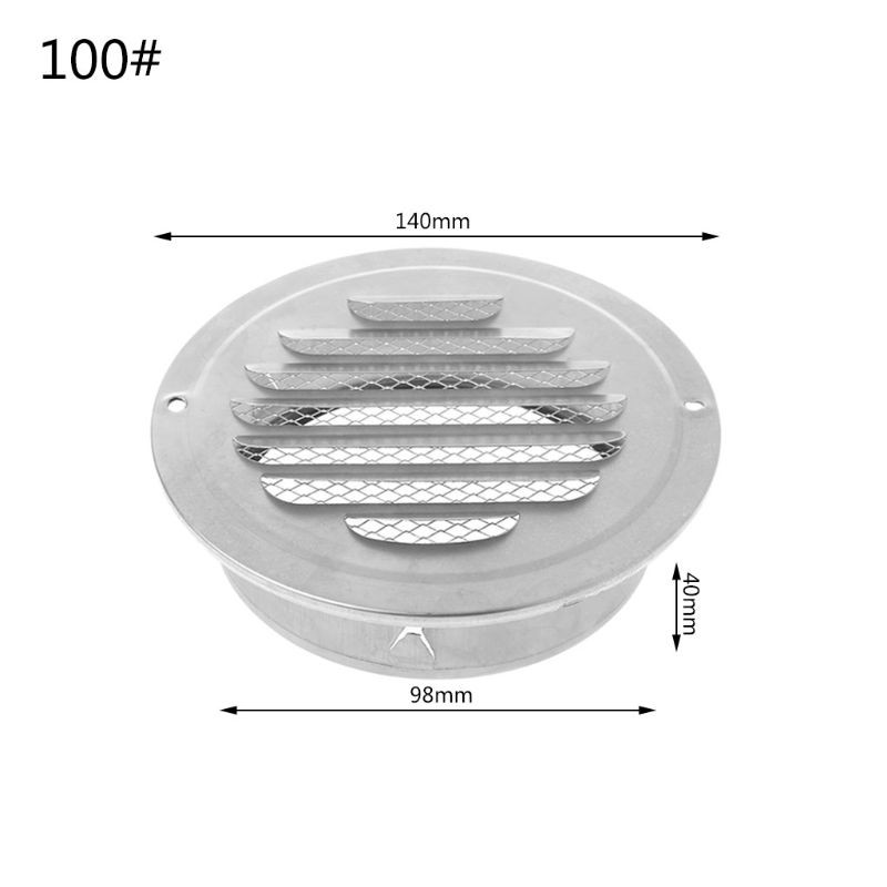 Stainless Steel Exterior Wall Air Vent Grille Round Ducting Ventilation Grilles