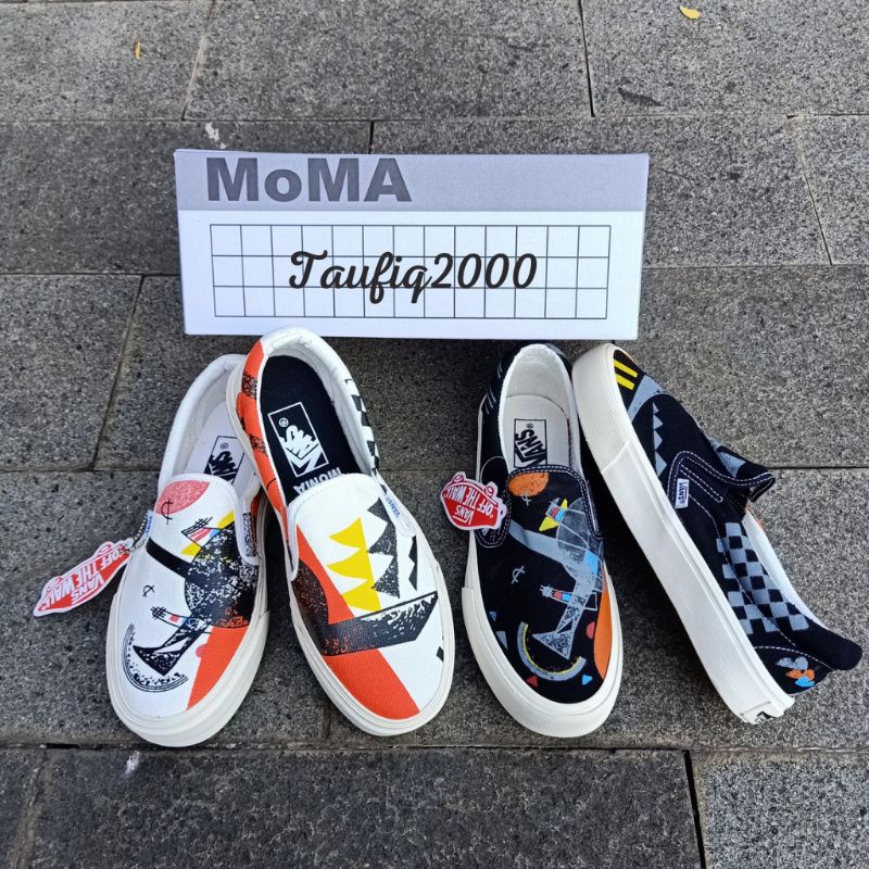 Sepatu Vans Slip On MOMA IMPORT CHINA BNIB Pria Wanita