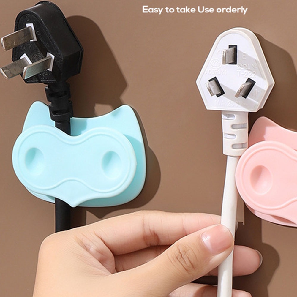 1pc Klip Kait Kabel Bentuk Kartun Burung Hantu Model seamless Untuk Dinding