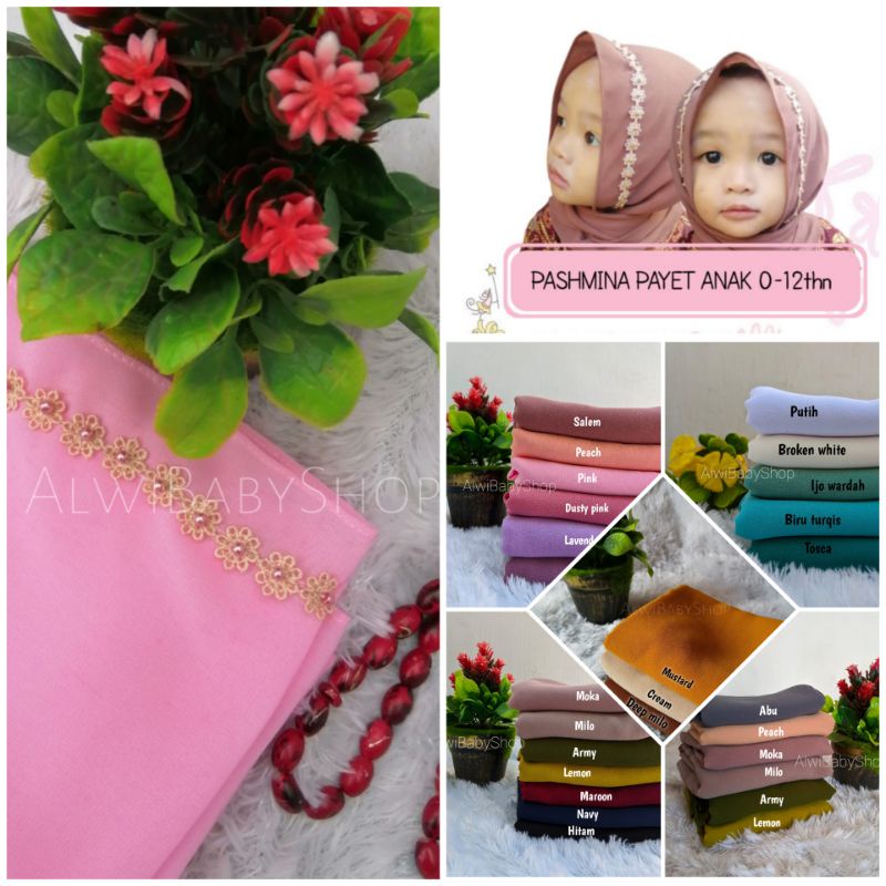 PASHMINA PAYET ANAK | JILBAB ANAK KEKINIAN | PASHMINA POTA | JILBAB ANAK PAYET / JILBAB ANAK KEKINIA