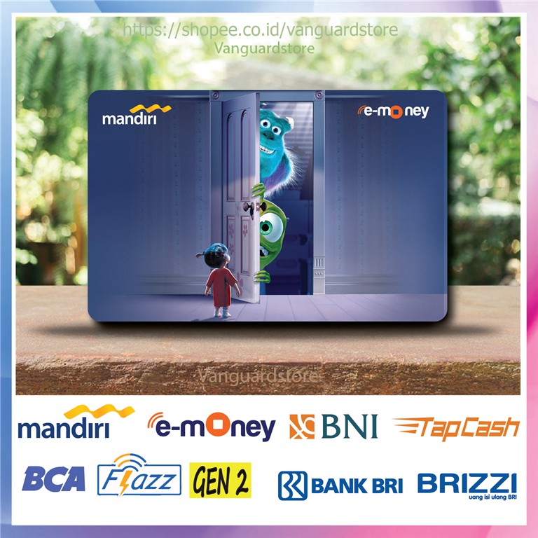 KARTU E MONEY E TOLL MONSTERS INC KARTUN MOVIE 1 EMONEY MANDIRI FLAZZ BCA BNI TAPCASH BRIZZI BRI