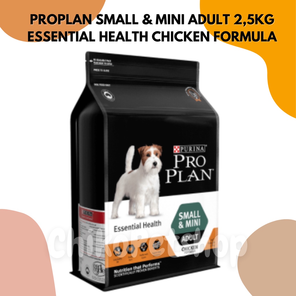 PROPLAN ADULT DOG SMALL &amp; MINI Essential Health CHICKEN FORMULA  Dry Food 2.5Kg