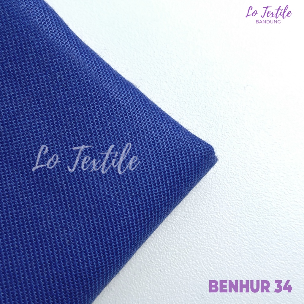 Kain Katun Toyobo Fodu Premium 0.5 Meter (Seri 1) - Bahan Katun Podu Cotton Koko Gamis Meteran-Biru Benhur - 34