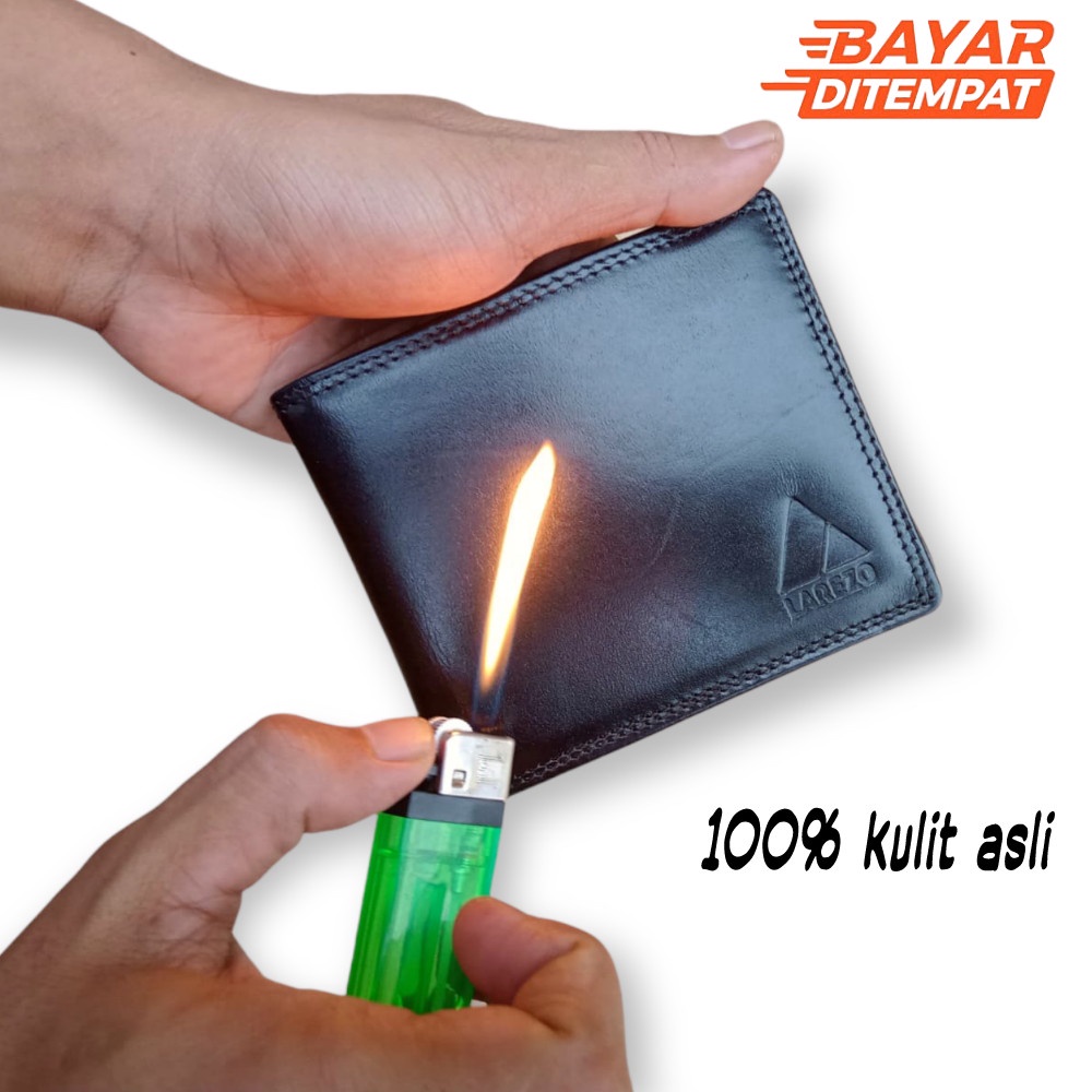 Dompet Pria Kulit Asli TAHAN API 100% Kulit Bukan Sintetis Jahitan Rapi Dan Bisa COD/BAYAR DI TEMPAT