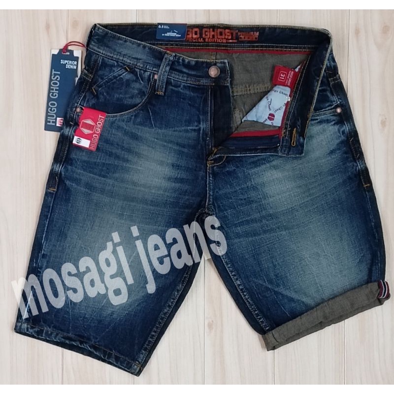 celana jeans pria pendek Hugo Ghost