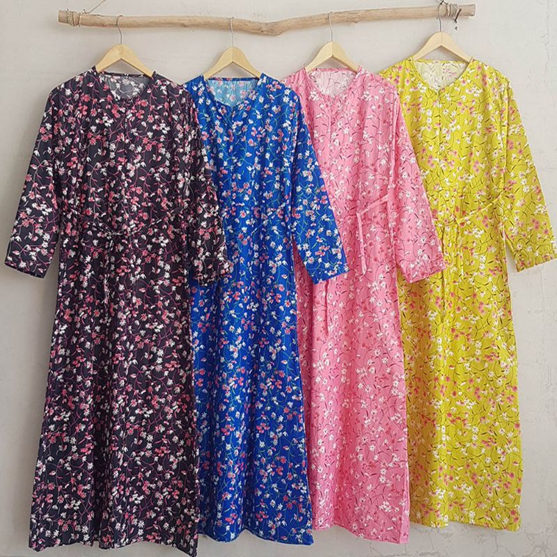 GAMIS KATUN JUMBO JEPANG MOTIF SUNRISE RASTI ETNIK RETRO POLKADOT VINTAGE MAYUNG BUSUI GAMIS SUNRISE