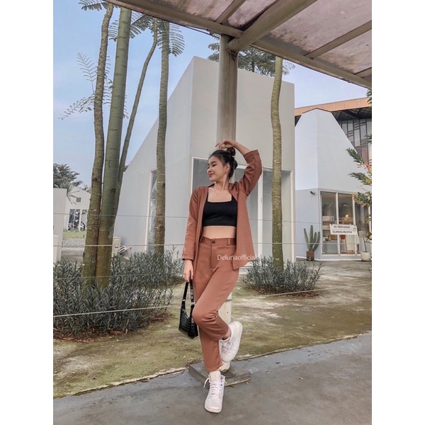 Aurora Set Blazer 2in1 Scuba Premium Tebal-5