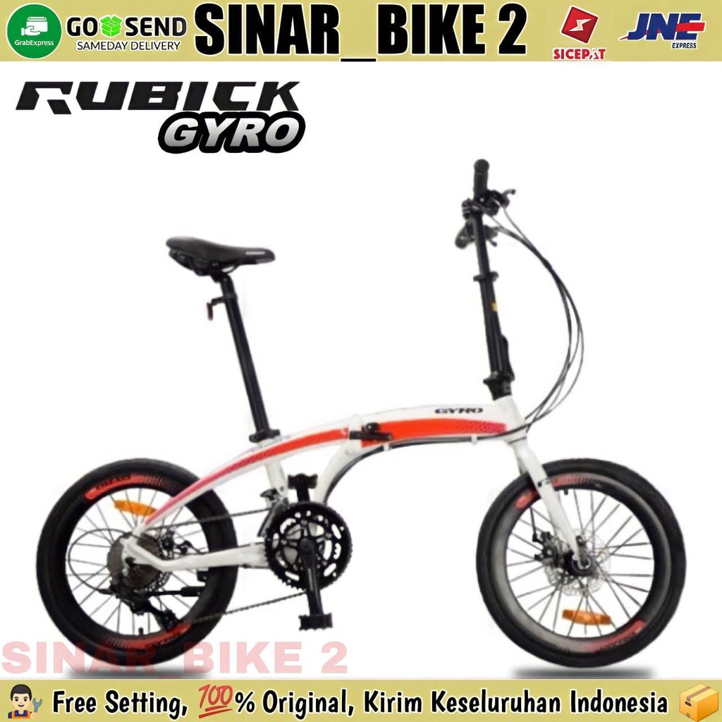 Sepeda Lipat 20 Inch RUBICK GYRO Alloy 8 Speed Rem Cakram