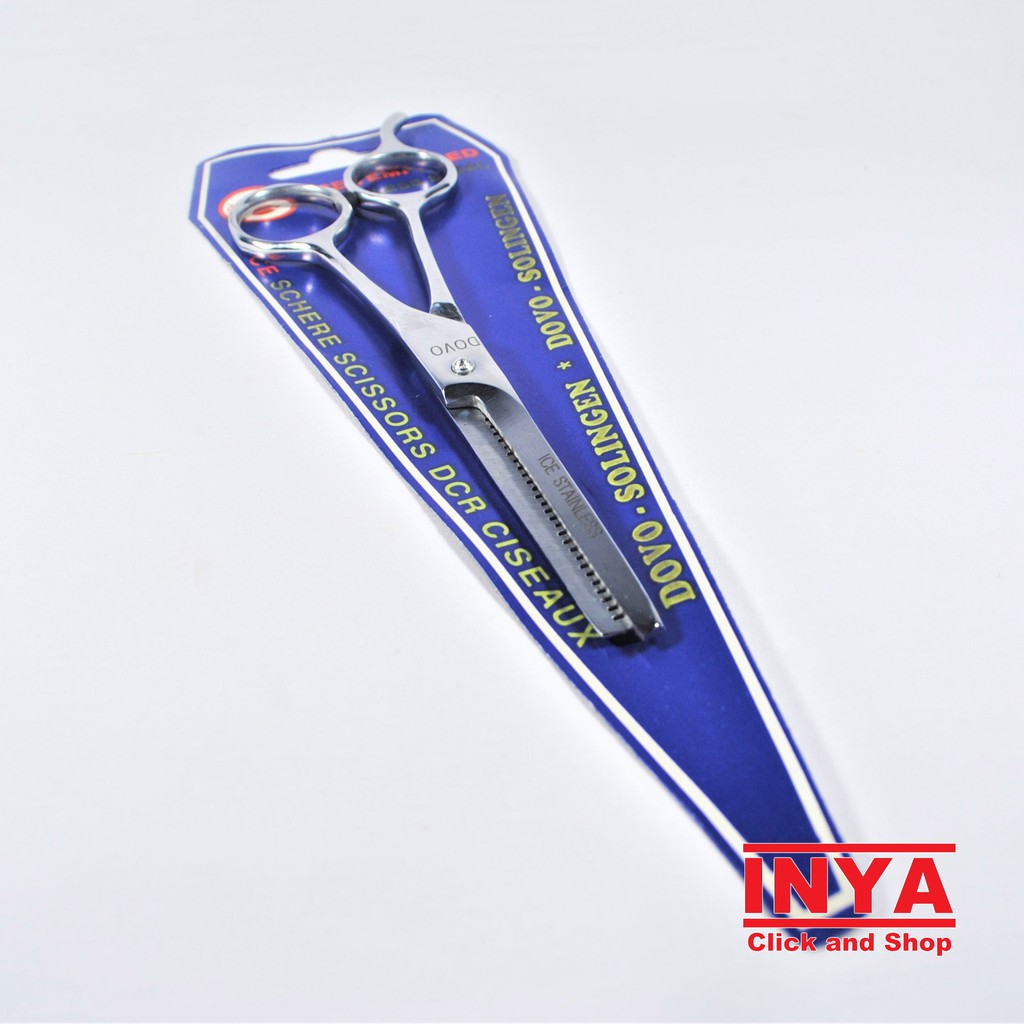 GUNTING SASAK RAMBUT DOVO ICE STAINLESS STEEL  THINNING SHEARS BARBER SCISSORS