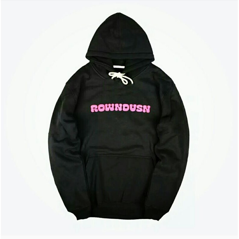 ROWNDVSN HOODIE  BLACK (FENIN PINK)