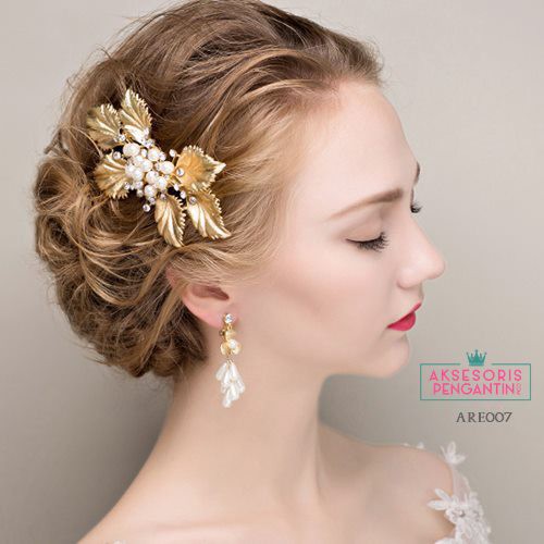 [STOK TERBATAS] AKSESORIS PENGANTIN HIASAN RAMBUT TIARA HEADPIECE WEDDING ARE007