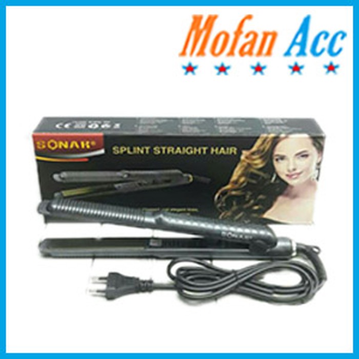 Bagus Sonar SN 820 T Lurus Catok pelurus rambut 2 in 1 catokan profesional Berkualitas