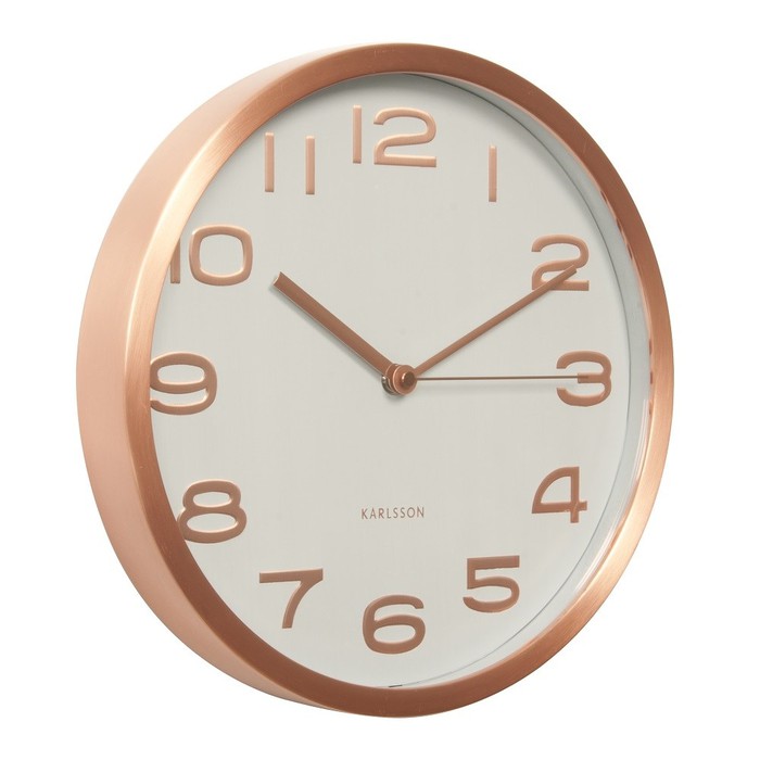 Jual Karlsson Wall Clock Maxie Steel White/Copper D,29 Cm Shopee