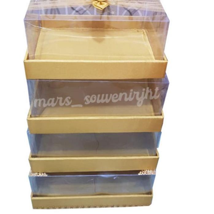 

♙ Kotak Hantaran - Seserahan Mika Tile 1 Set Isi 4 Box UK Sedang- ▲