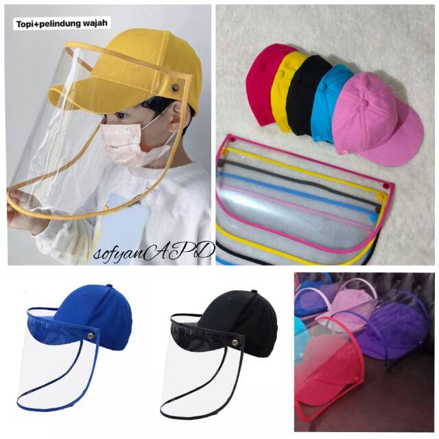 Face shield topi pelindung wajah