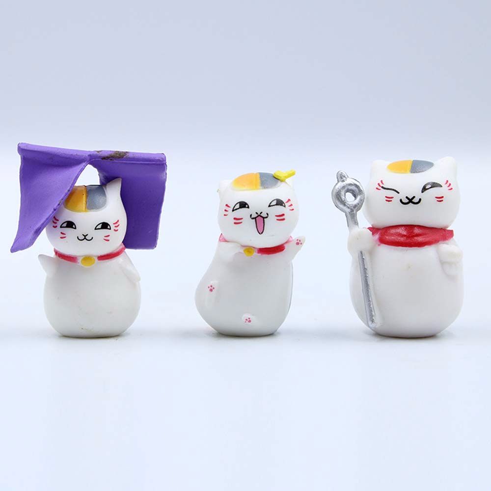 SKJK  Mini Anime Natsume Yuujinchou Anime Action Figure Nyanko Sensei Collection Model Desktop Ornaments Statue 6pcs/lot Toys Gifts Natsume Modle Toys