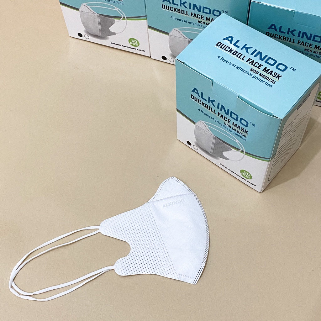 Masker Duckbill Hijab / Alkindo Hijab 4Ply / Mo Landi Hijab Mask 3Ply / isi 50pcs