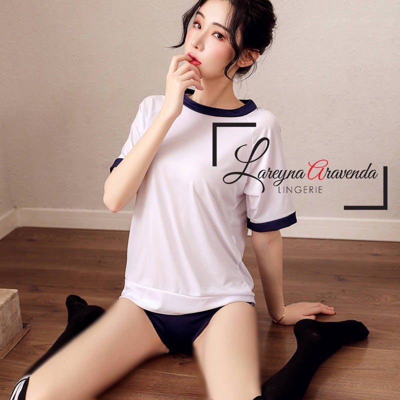 Set Lingerie + Celana Dalam Seksi Model Cosplay Baju Training LG232