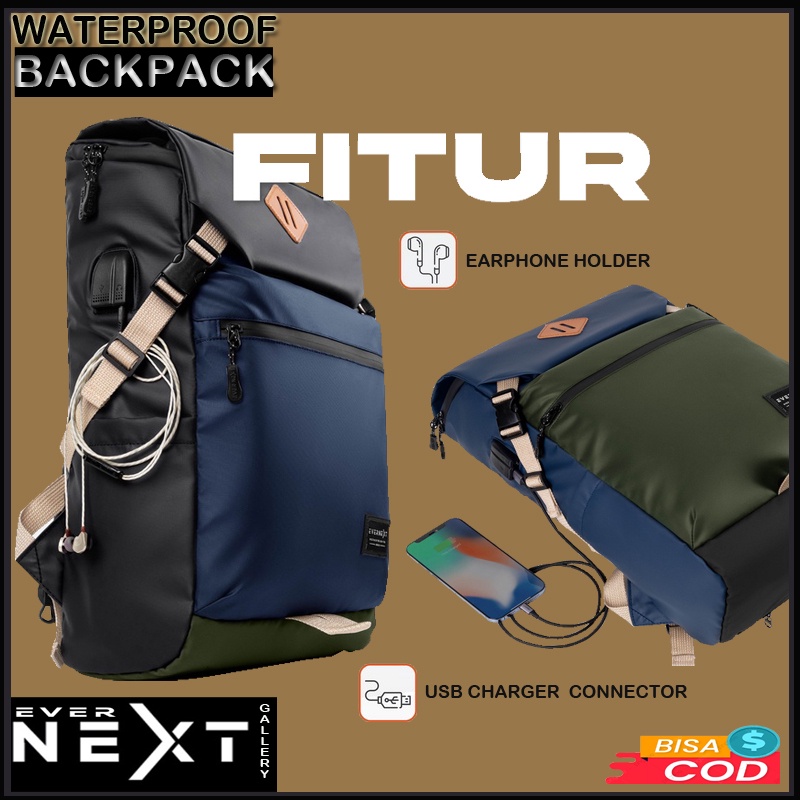 Tas ransel punggung unisex pria wanita waterproof tas laptop anti air terbaru tas backpacker pria outdoor tahan hujan tas gendong unisex tas ransel sekolah kerja tas ransel travelling waterproof anti maling