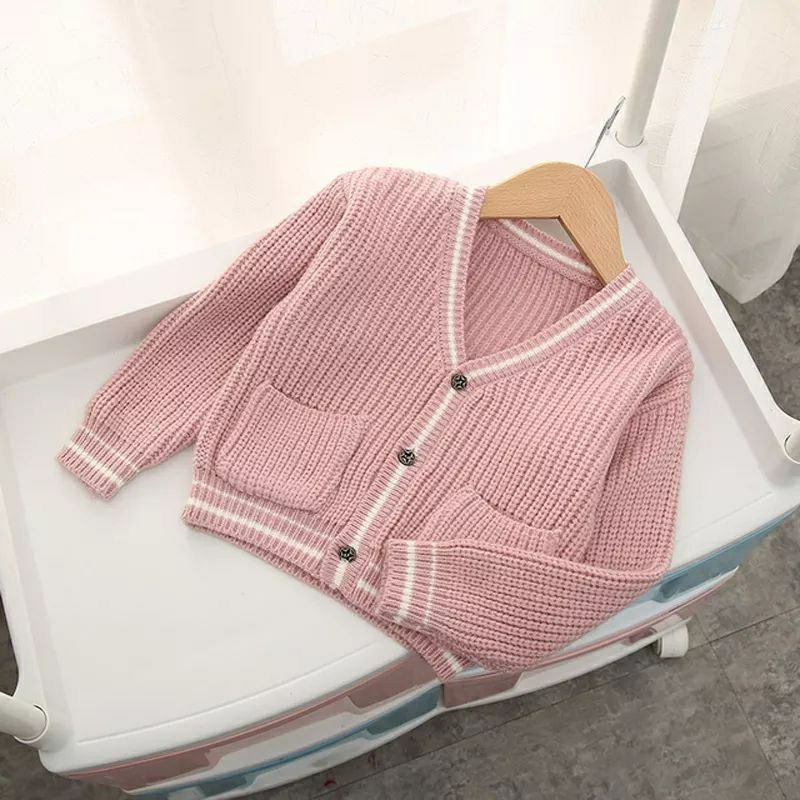 Cardigan Saku Seker Anak Perempuan Rajut 1-3th