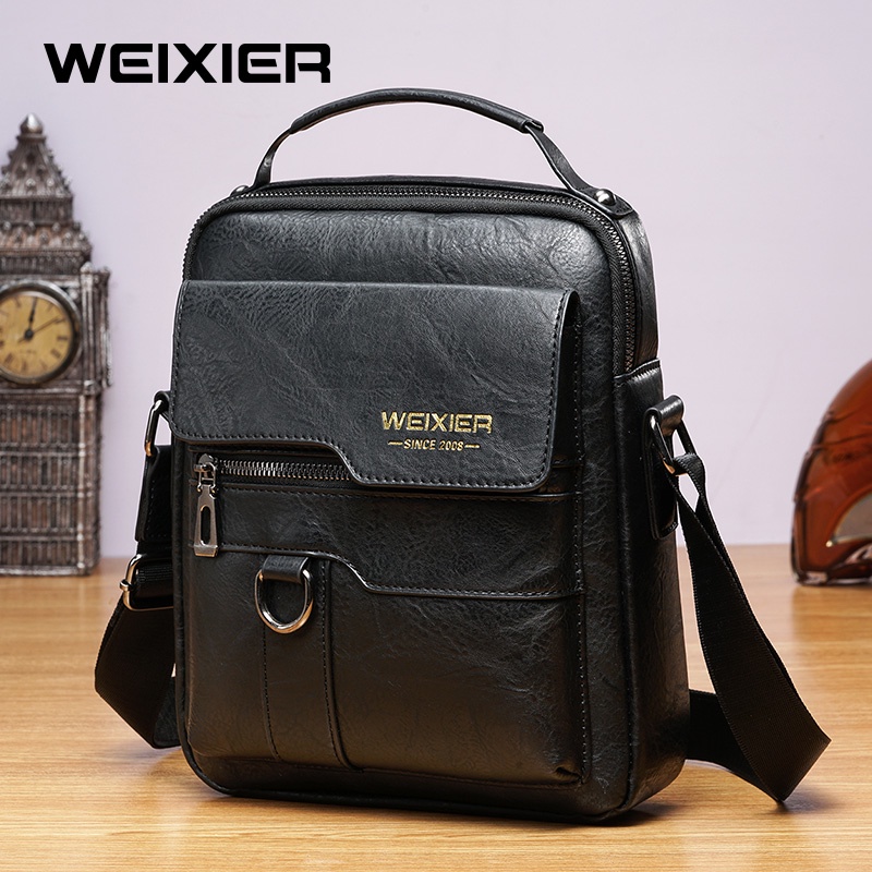 WEIXIER 8642 Tas Selempang Pria Kulit Sling Bag Premium WK-SBY