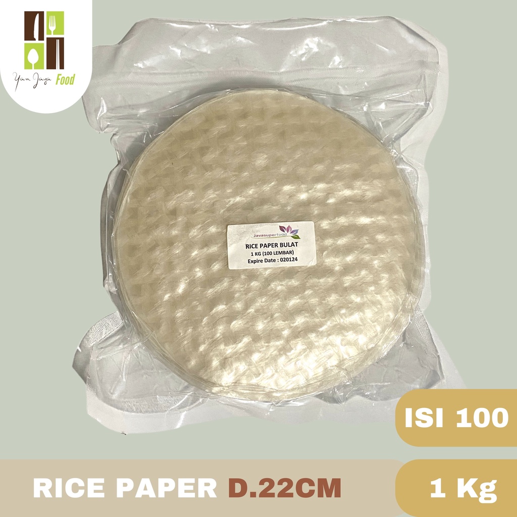 Rice Paper Kulit Transparant Lumpia Vietnam 22cm [isi 10/20/30/40/50/100]