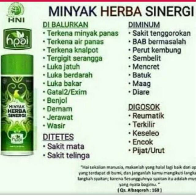 Minyak herba sinergi Hpai