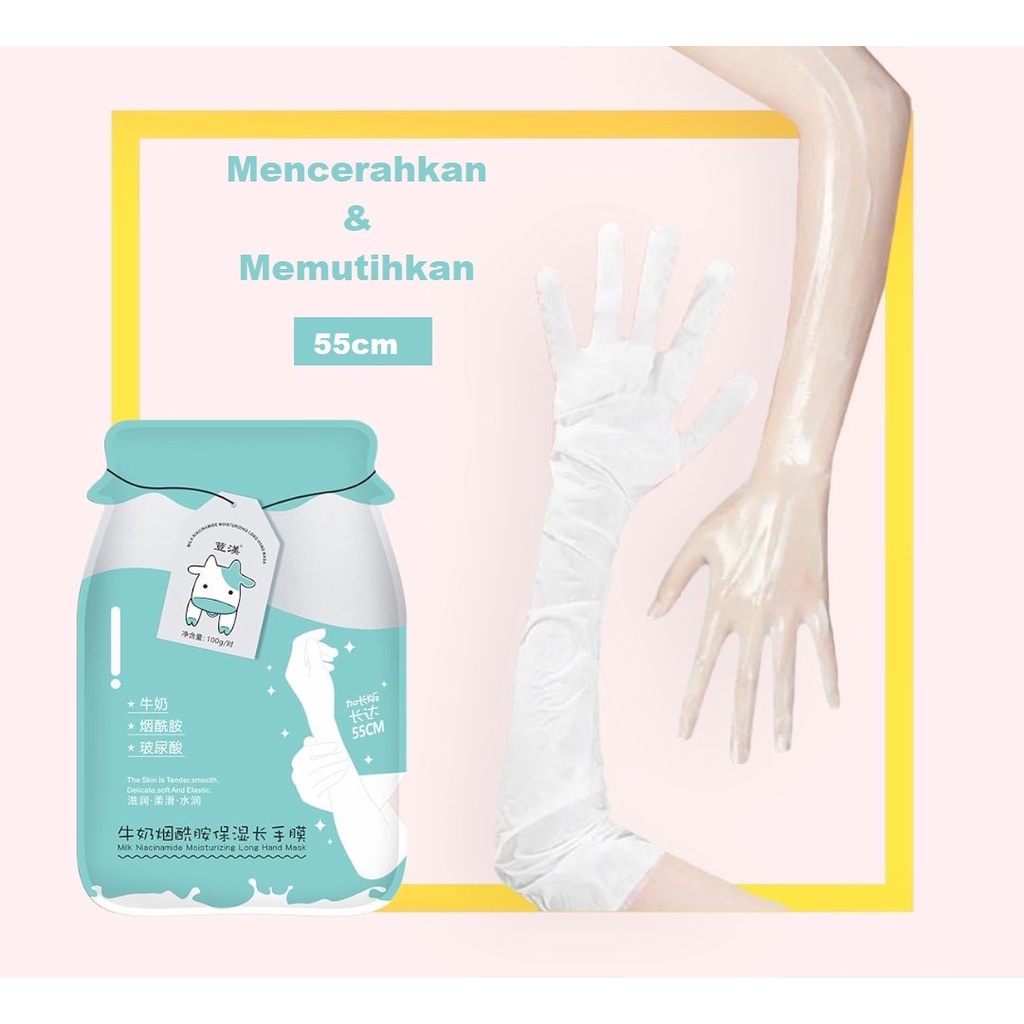 NIACINAMIDE MOISTURIZING HAND MASK MASKER TANGAN PENDEK - MASKER TANGAN PANJANG MENGHALUSKAN MELEMBABKAN