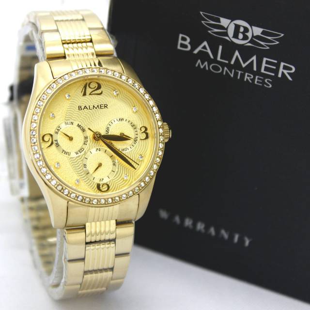 JAM TANGAN CEWEK WANITA BALMER B7934L CHRONO FULL GOLD ORIGINAL