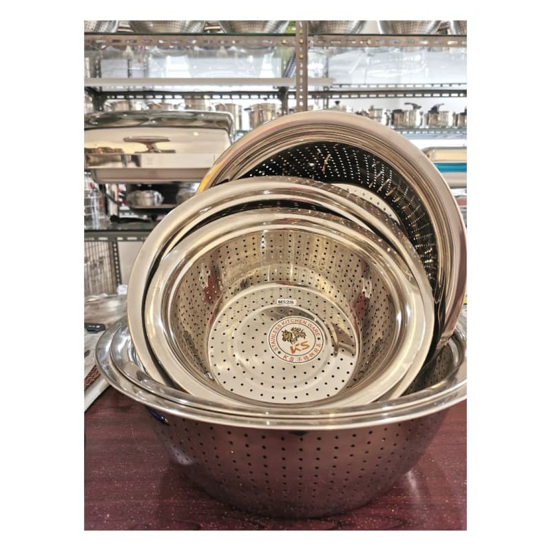 COD BASKOM BOLONG STAINLESS 40CM