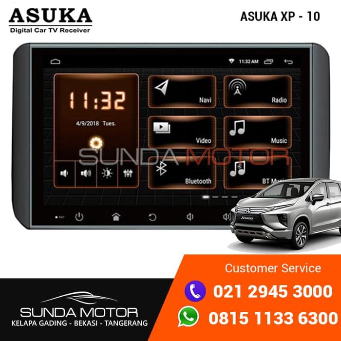 Asuka XP-10 - Head Unit 2Din Plug N Play Mitsubishi Xpander