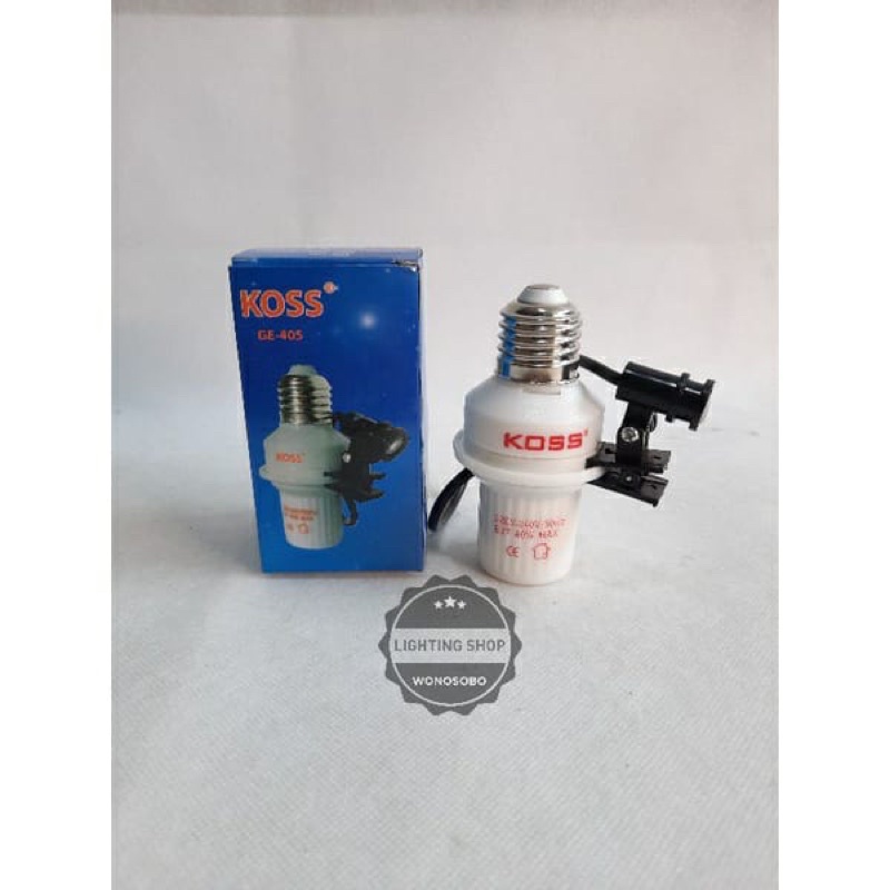 fiting sensor cahaya e27 fiting lampu otomatis