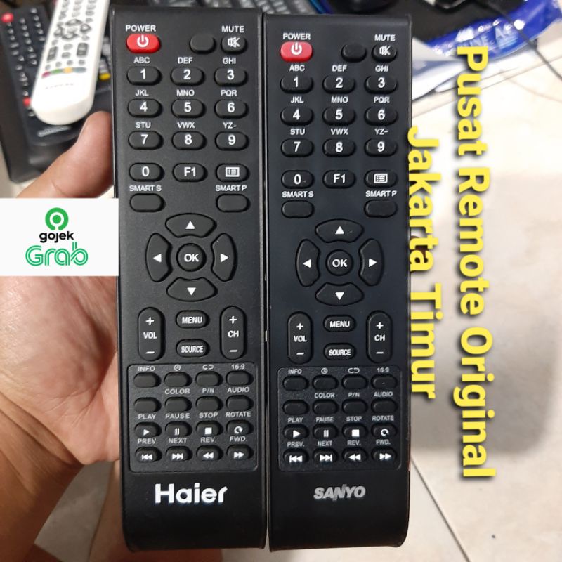 REMOTE REMOT TV HAIER SANYO LED LCD HITAM ORIGINAL ASLI