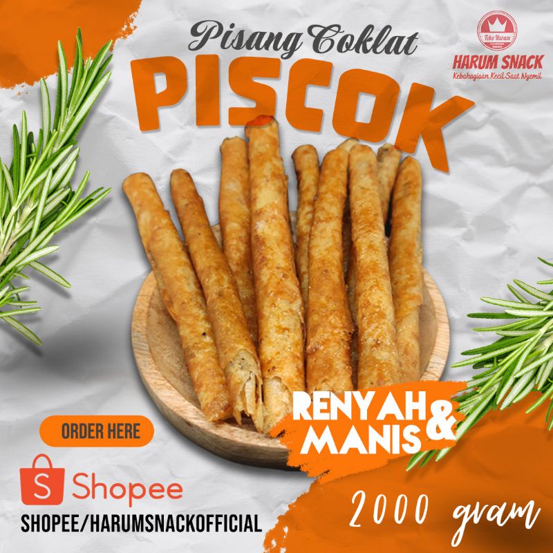

PISCOK AROMA MEKAR MANDIRI 2000 gram [Harum Snack Official] SNACK KILOAN