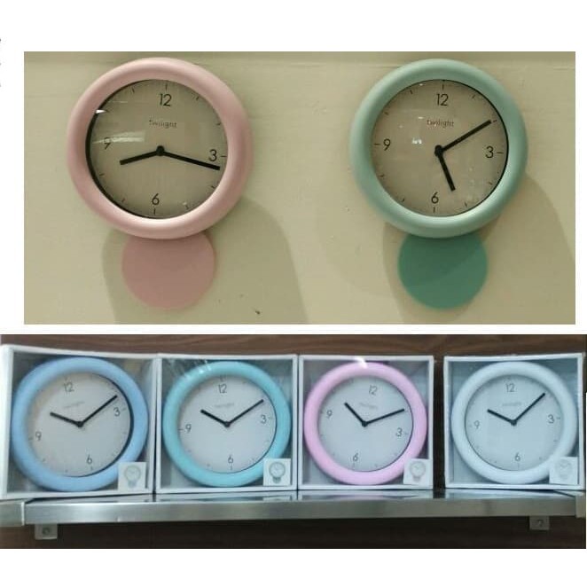 INFORMA TWILIGHT Jam Dinding 19.5 cm dengan Pendulum - Turquoise