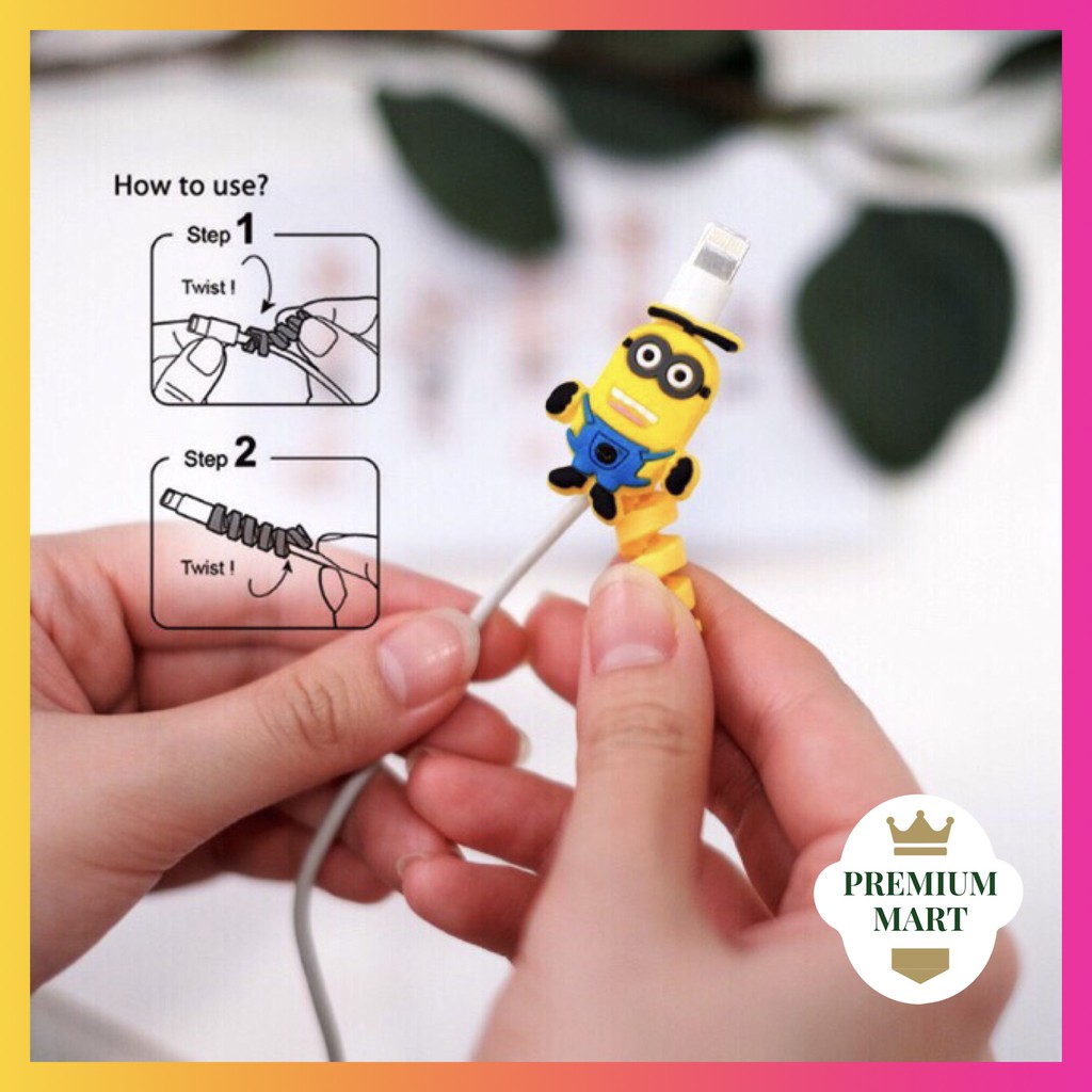 Cable Saver Spiral/ Twist Cable Protector/ Pelindung Ujung Kabel Android Apple - CARTOON