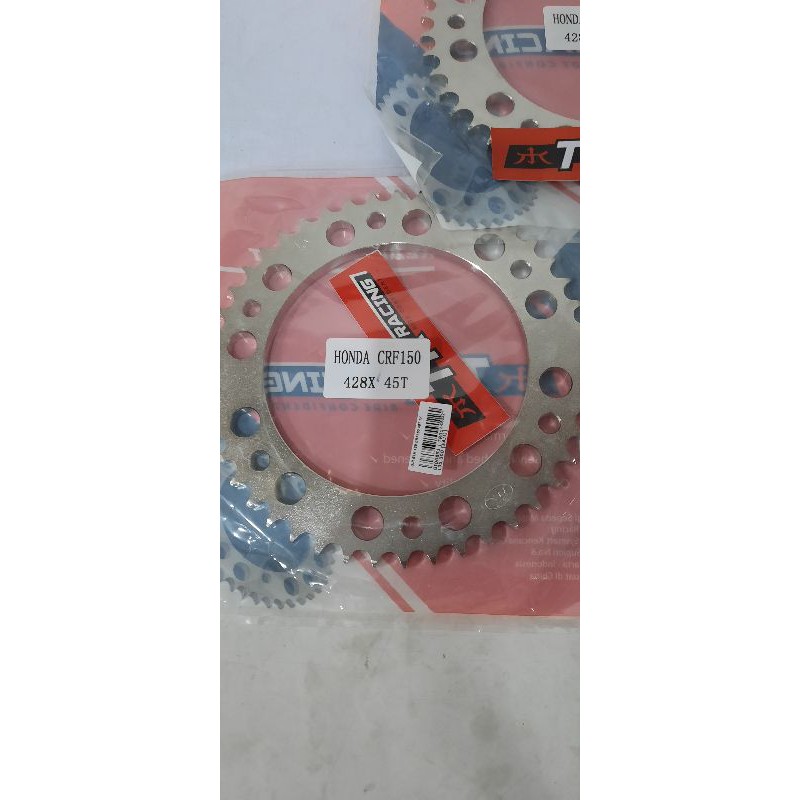 Gir Ger Sprocket Belakang Honda CRF150 - 428 - 45 - 46 - 47  - 48 - 49 - 50 - 51 - 52  - 54 - 55 T - TK Racing CRF 150-5