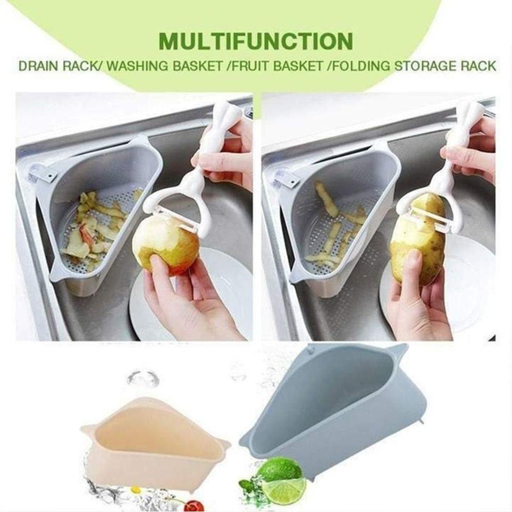 TOP Rak Tiris Dapur Multifungsi Sucker Segitiga Spons Rak Wastafel