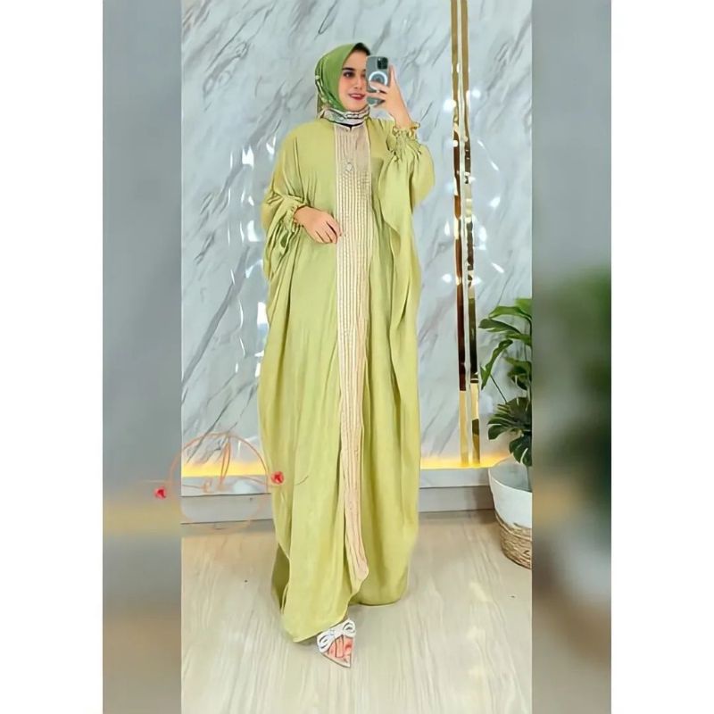 Kaftan Aleena / Kaftan Mix Renda Kaftan / Gamis Kaftan Jumbo