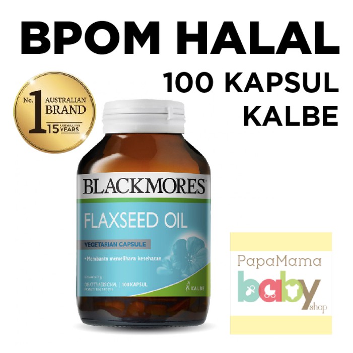 terlaris Blackmores Flaxseed Oil 100 Kapsul BPOM HALAL KALBE Vit Jantung Kanker