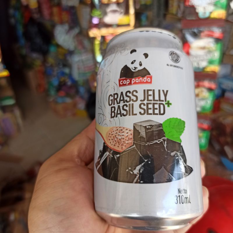 

Minuman Cincau Selasih Cap Panda Grass Jelly Basil Seed Drink 310 Ml