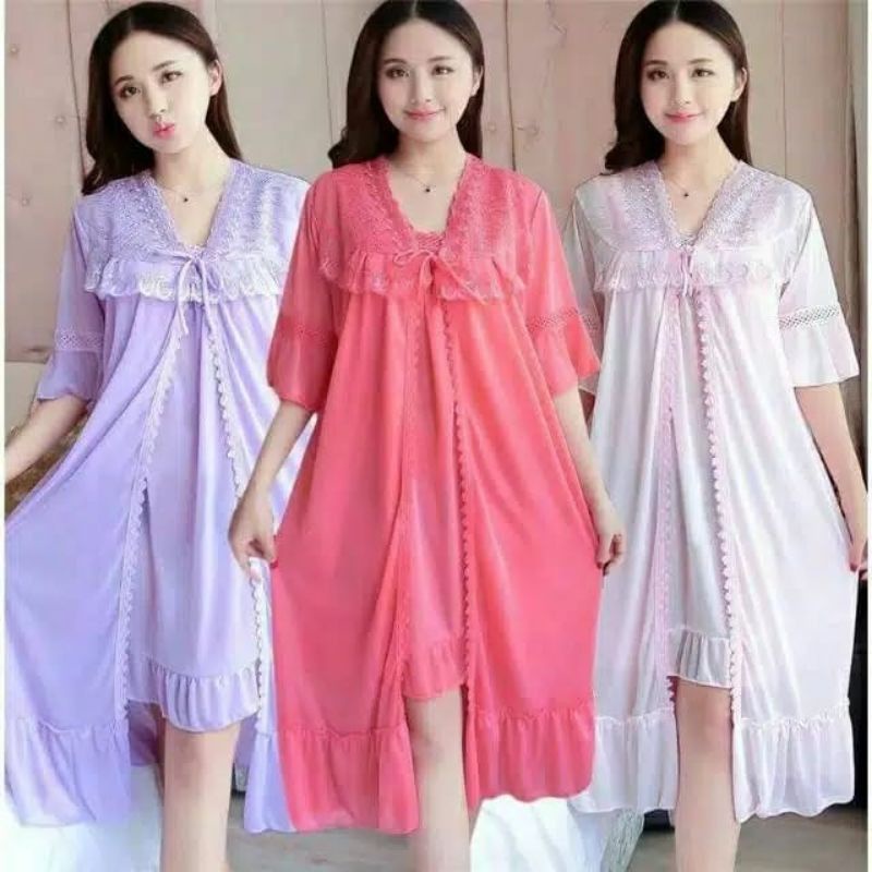 Kimono 2in1 import murah / kimono lingerie wanita import C04-C1