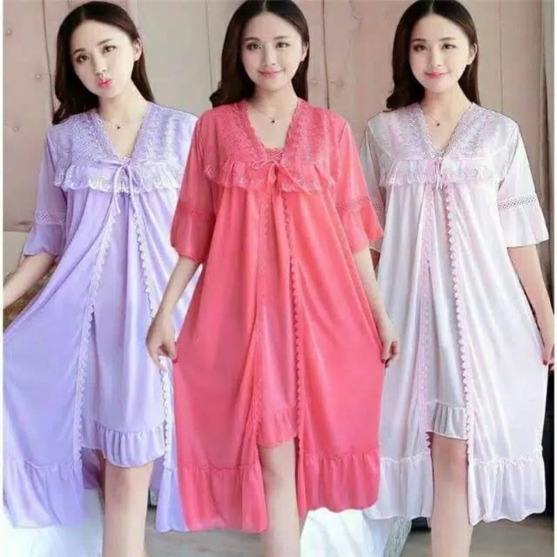 Kimono 2in1 import murah / kimono lingerie wanita import C04-C1